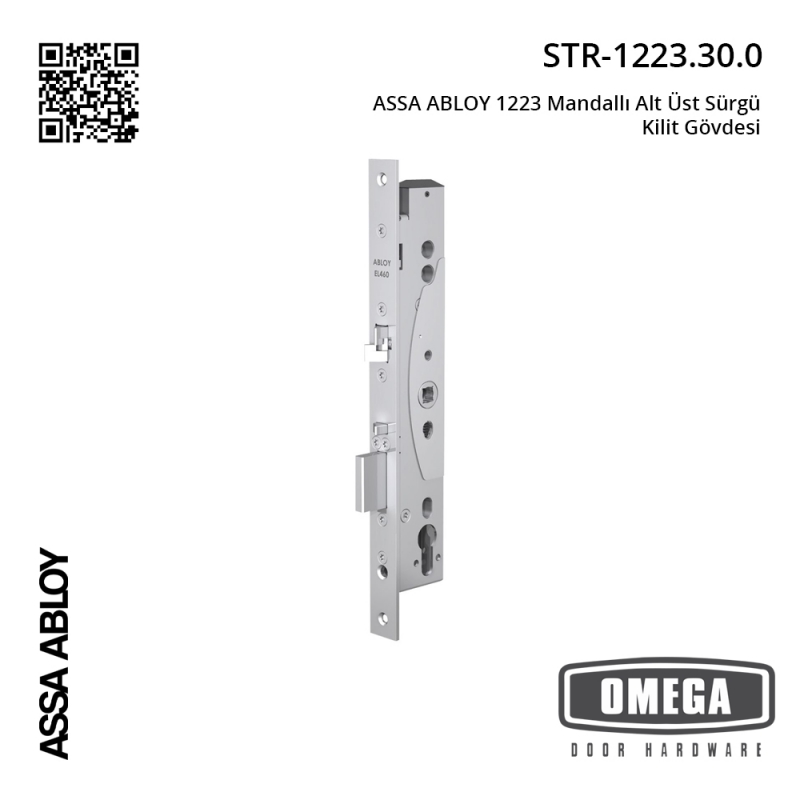 ASSA ABLOY 1223 Mandallı Alt Üst Sürgü Kilit Gövdesi