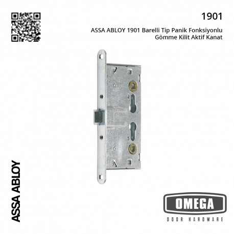 ASSA ABLOY 1901 Barelli Tip Panik Fonksiyonlu Gömme Kilit Aktif Kanat