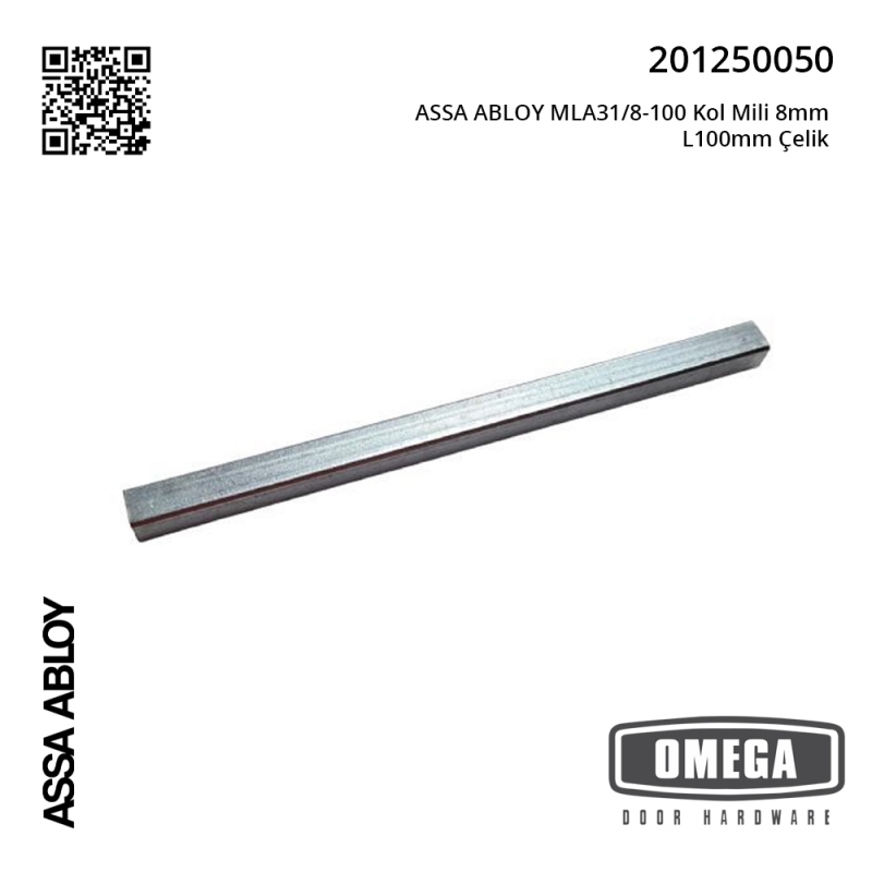 ASSA ABLOY MLA31/8-100 Kol Mili 8mm L100mm Çelik