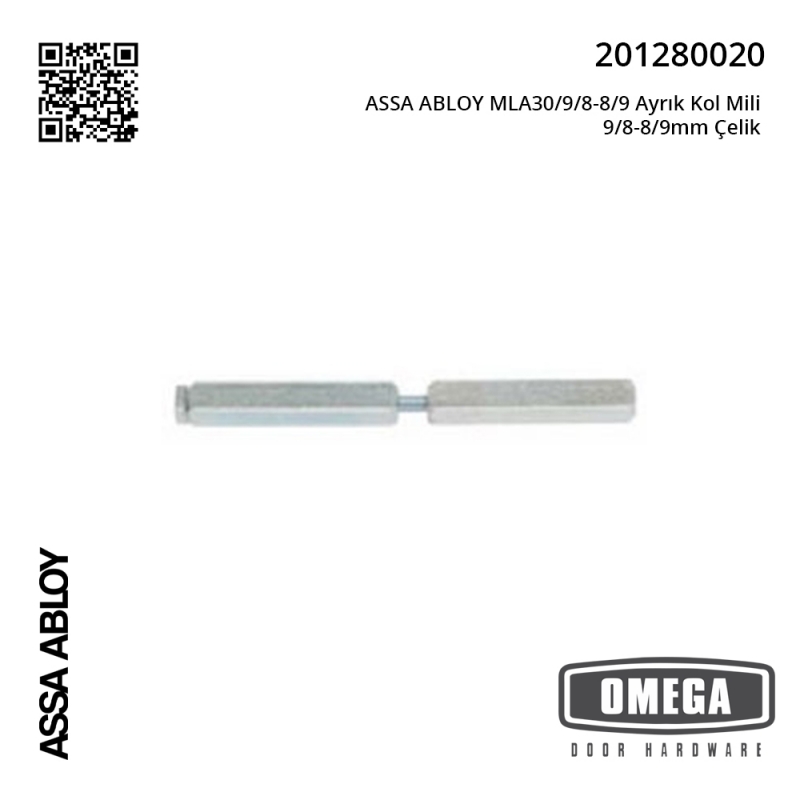 ASSA ABLOY MLA30/9/8-8/9 Ayrık Kol Mili 9/8-8/9mm Çelik