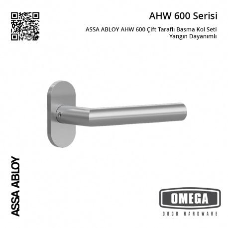 ASSA ABLOY AHW 600 Çift Taraflı Basma Kol Seti Yangın Dayanımlı