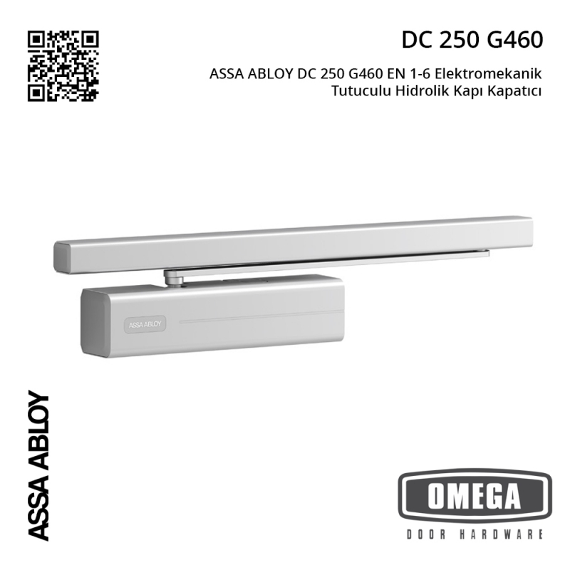 ASSA ABLOY DC 250 G460 EN 1-6 Elektromekanik Tutuculu Hidrolik Kapı Kapatıcı