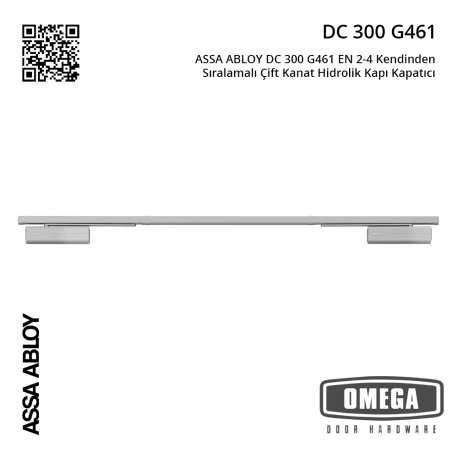 ASSA ABLOY DC 300 G461 EN 2-4 Kendinden Sıralamalı Çift Kanat Hidrolik Kapı Kapatıcı