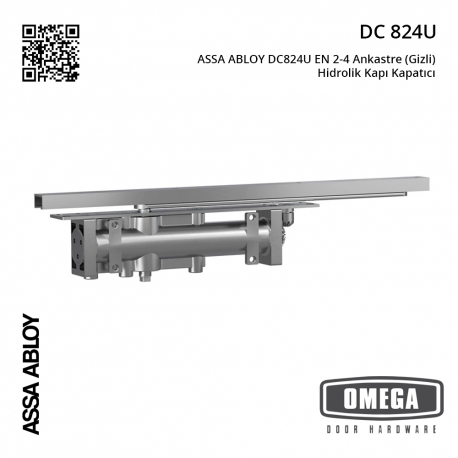 ASSA ABLOY DC824U EN 2-4 Ankastre(Gizli) Hidrolik Kapı Kapatıcı