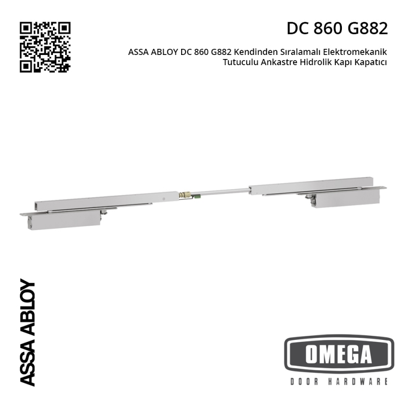 ASSA ABLOY DC 860 G882 Kendinden Sıralamalı Elektromekanik Tutuculu Ankastre Hidrolik Kapı Kapatıcı