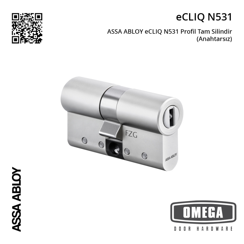 ASSA ABLOY eCLIQ N531 Profil Tam Silindir (Anahtarsız)