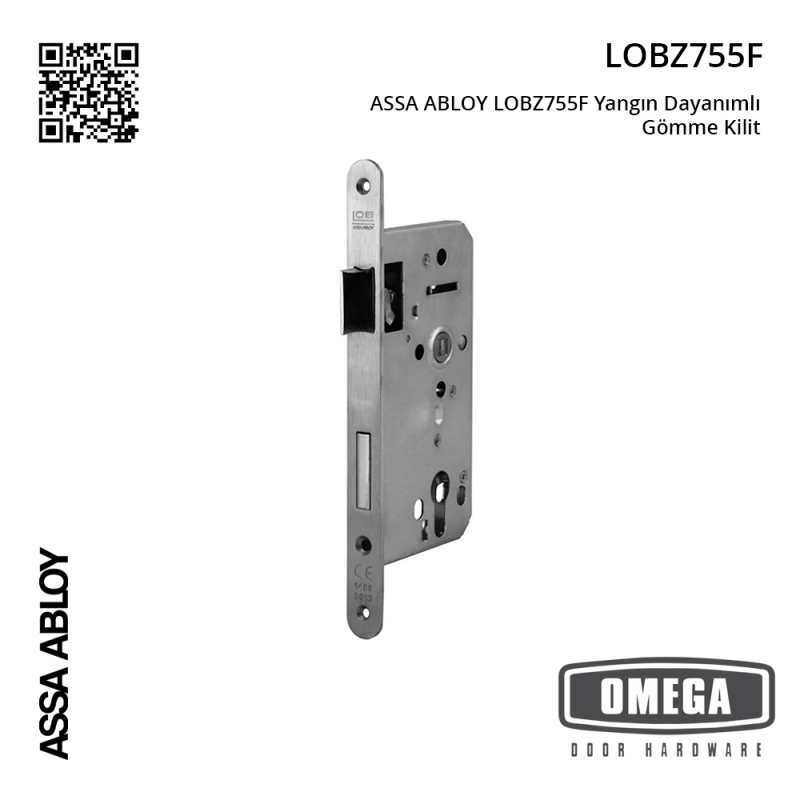 ASSA ABLOY LOBZ755F Yangın Dayanımlı Gömme Kilit