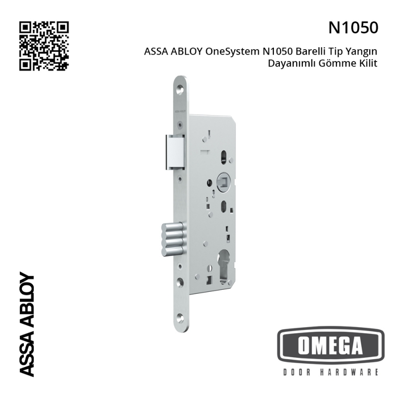 ASSA ABLOY OneSystem N1050 Barelli Tip Yangın Dayanımlı Gömme Kilit