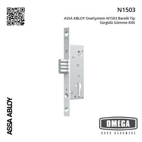 ASSA ABLOY OneSystem N1503 Barelli Tip Sürgülü Gömme Kilit