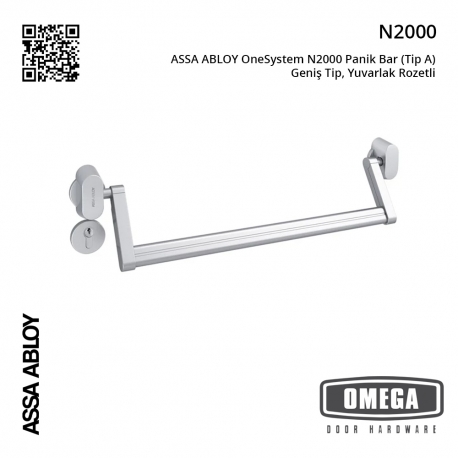 ASSA ABLOY OneSystem N2000 Panik Bar (Tip A) Geniş Tip, Yuvarlak Rozetli