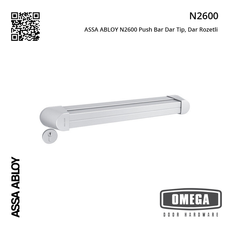 ASSA ABLOY N2600 Push Bar Dar Tip, Dar Rozetli