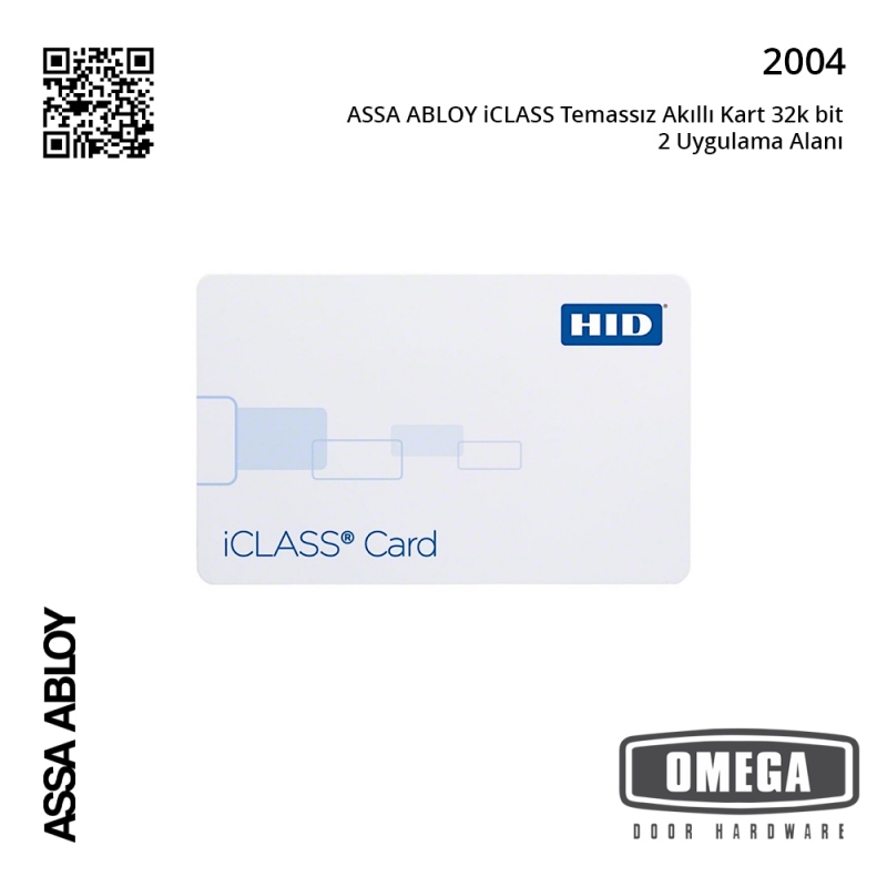 ASSA ABLOY iCLASS Temassız Akıllı Kart 32k bit 2 Uygulama Alanı