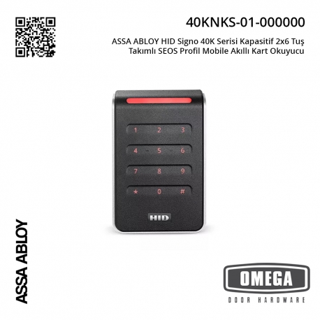 ASSA ABLOY HID Signo 40K Serisi Kapasitif 2x6 Tuş Takımlı SEOS Profil Mobile Akıllı Kart Okuyucu