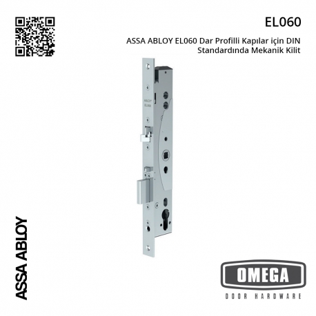 ASSA ABLOY EL060 Dar Profilli Kapılar için DIN Standardında Mekanik Kilit